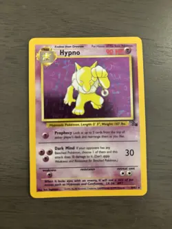 Pokemon TCG Hypno Fossil Holo Unlimited Rare Card 8/62 - Image 1