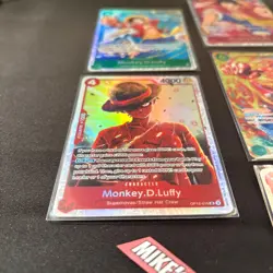One Piece Monkey D. Luffy Super Rare 7 Card Lot - SR & SEC OP01 - OP14 English - Image 3