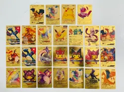 Lot of 25 Gold Foil Pokemon Card Fan Art Cards (All Cards Pictured) - Image 1