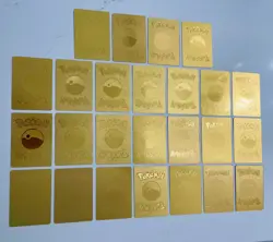 Lot of 25 Gold Foil Pokemon Card Fan Art Cards (All Cards Pictured) - Image 2