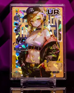 Lumine Genshin Impact UR Goddess Love Diary Premium Cracked Ice Gold Foil Card - Image 1