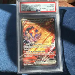 Pokemon TCG Team Rockets Moltres EX Destined Rivals Card 229/182 Gem MT PSA 10 - Image 1