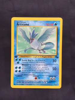 Pokemon Cards: Fossil 1st Edition Rare: Articuno 17/62 - Image 1