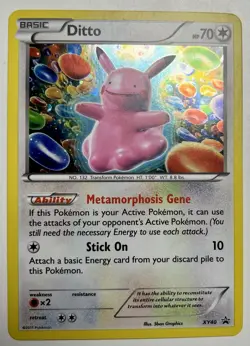 Pokemon TCG Ditto XY40 Black Star Promo Holo Card Near Mint Condition - Image 1