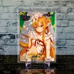 Asuna Yuuki Sword Art Online NP-01 Variation Glitter Star Holo Foil Card Anime - Image 2