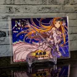 Asuna Yuuki Sword Art Online NP-04 Variation Glitter Star Holo Foil Card Anime - Image 1