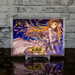 Asuna Yuuki Sword Art Online NP-04 Variation Glitter Star Holo Foil Card Anime - Image 2