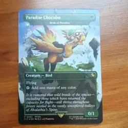 MTG Final Fantasy English Paradise Chocobo Borderless 0483 Foil - Free Shipping - Image 1