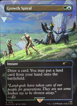 NM MTG RAINBOW FOIL GROWTH SPIRAL SECRET LAIR X PLAYSTATION HORIZON - Image 1