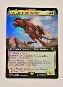 Magic The Gathering Final Fantasy Red XIII, Proud Warrior (Extended Art) Foil - Image 2