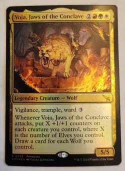Voja, Jaws of the Conclave MKM #432 Mythic Prerelease Foil Promo NM+ - Image 1