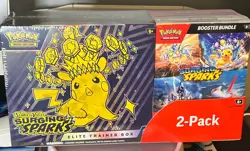 Pokemon Surging Sparks Elite Trainer Box + Booster Bundle - 2-Pack (Sealed) - Image 1
