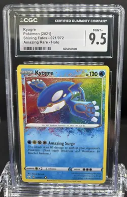 Pokemon Kyogre 021/072 Shining Fates Amazing Rare Holo CGC 9.5 Mint+ - Image 1