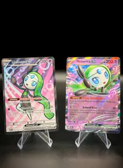 Pokemon Lot- Meloetta Ex 159/086 Sv & Meloetta Ex 044/086 : Black Bolt Holo - Image 1