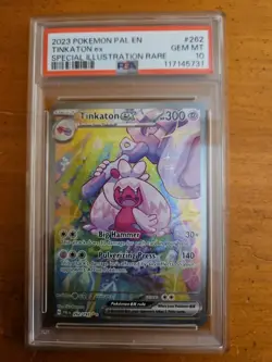 Pokemon 2023 SV Paldea Evolved Tinkaton EX #262/193 PSA 10 - Image 1