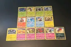 Pokemon TCG Sun Moon Burning Shadows RARE Partially Complete Set Ledian Slowking - Image 1