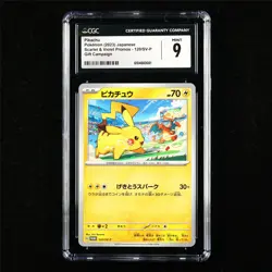 CGC 9 MINT 2023 Pokemon JPN Pikachu 120/SV-P Promo - Image 1