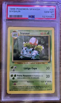 1999 Pokemon Spanish Ivysaur #30 PSA 10 - Image 1