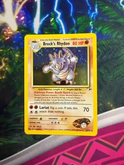 Brock's Rhydon 002/132 Gym Heroes Holo Pokemon - Image 3
