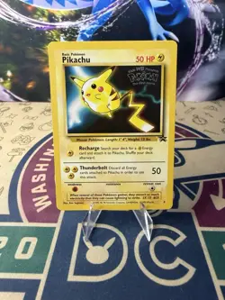 Pikachu #4 1999 WB Black Star Promo Pokemon the First Movie Pokemon TCG - Image 1