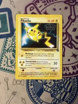 Pikachu #4 1999 WB Black Star Promo Pokemon the First Movie Pokemon TCG - Image 3