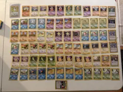 Pokemon Base Set 2 WOTC Lot of 107, Wigglytuff, Pikachu, commons, trainers - Image 1