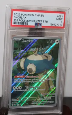 Pokemon Snorlax 051 Black Star Promo Mew-151 ETB PSA 9 - Image 3