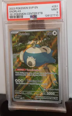 Pokemon Snorlax 051 Black Star Promo Mew-151 ETB PSA 9 - Image 4