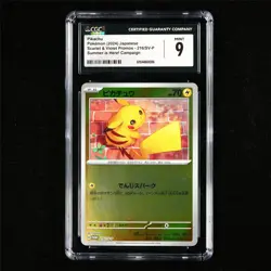 CGC 9 MINT 2024 Pokemon JPN Pikachu 216/SV-P Promo - Image 1