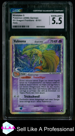 NINETALES POKEMON 8 2006 EX DRAGON FRONTIERS HOLO DE CGC 5,5 - Image 1