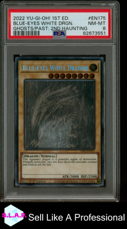 BLUE-EYES WHITE DRGN. YU-GI-OH! GFP2 THE 2ND HAUNTING 2022 EN175 PSA 8 - Image 1