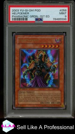 HELPOEMER 1ST EDITION YU-GI-OH! PGD-058 2003 PHARAONIC GUARDIAN MINT EN PSA 9 - Image 1