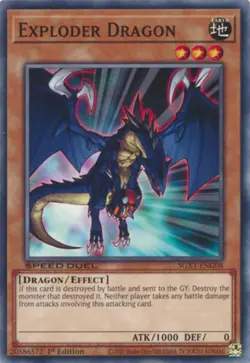 Yugioh! Exploder Dragon - SGX1-ENG08 - Common - 1st Edition Near Mint, English - Image 1