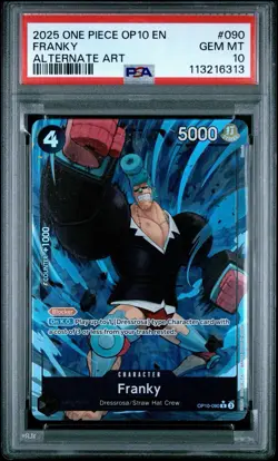 Franky #090 2025 One Piece Op10-Royal Blood PSA 10 Alternate Art - Image 1