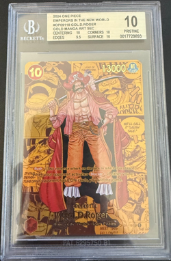 BGS 10 Gol. D. Roger OP09-118 Gold Manga Art One Piece Emperor's World 2024 - Image 1