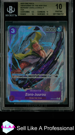 ZORO-JUUROU R PAR 2023 ONE PIECE AWAKENING OF THE NEW ERA OP05067 BGS 10 - Image 1