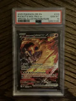 Pokemon TCG Team Rockets Moltres EX Destined Rivals Card 229/182 Gem MT PSA 10 - Image 3
