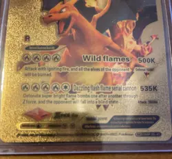 Pokemon Charizard V Evolution 508HP Gold Foil Fan Art Card SMP 26-43 V2 - Image 2