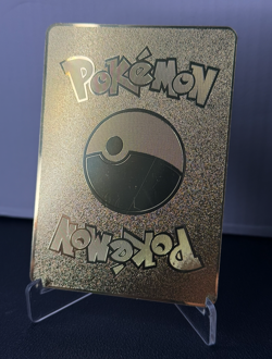 POKEMON CHARIZARD EX GOLD METAL COLLECTABLE CARDS HP 330 Fan Display - Image 3