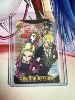 Android 18 Sanji Dragon Ball × One Piece 40th Wafer Card JA40-05-005 Japan F/S - Image 1