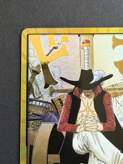 DON!! Card Dracule Mihawk Gold One Piece OP14 The Azure Sea's Seven NM unplayed - Image 3