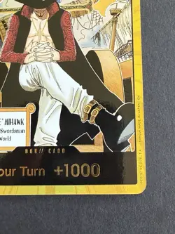 DON!! Card Dracule Mihawk Gold One Piece OP14 The Azure Sea's Seven NM unplayed - Image 5