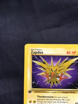 Pokemon Cards: Fossil 1st Edition Rare: Zapdos 30/62 - Image 2