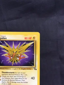 Pokemon Cards: Fossil 1st Edition Rare: Zapdos 30/62 - Image 3