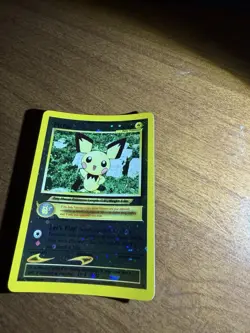 Pichu Reverse Holo Black Star Promo 35 WOTC Pokemon Card - LP+-NM *SWIRL* - Image 2