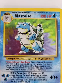Pokemon TCG Blastoise Holo Unlimited Rare Card Base Set 2/102 - Image 2