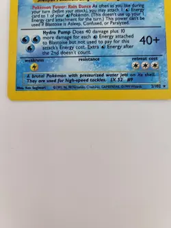 Pokemon TCG Blastoise Holo Unlimited Rare Card Base Set 2/102 - Image 3