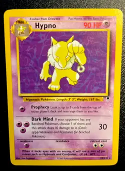 Hypno 25/110 LP Non Holo Rare Legendary Collection Pokemon Card! - Image 1