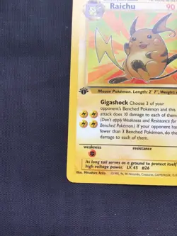 Pokemon Cards: Fossil 1st Edition Rare: Raichu 29/62 - Image 5
