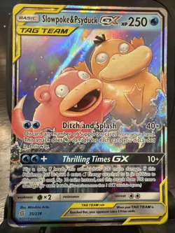 Slowpoke & Psyduck GX 35/236 Tag Team Unified Minds Holo Card - Image 1
